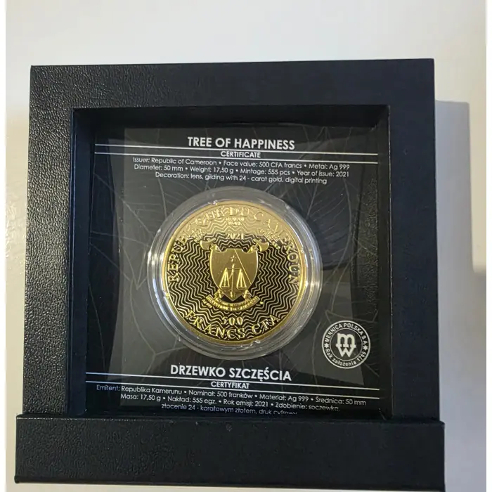 1/2oz Tree Of Happiness .999 Silver Proof Coins- Mint Of Poland