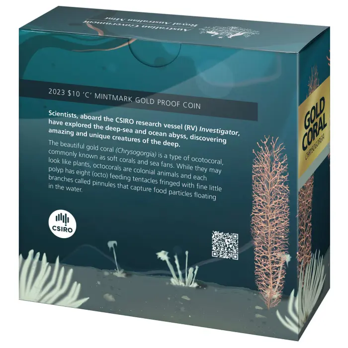 (NB) Creatures of the Deep - $10 Gold Proof ‘C’ Mintmark Coin limited of 2023 made