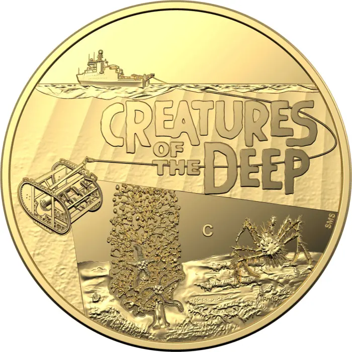 (NB) Creatures of the Deep - $10 Gold Proof ‘C’ Mintmark Coin limited of 2023 made