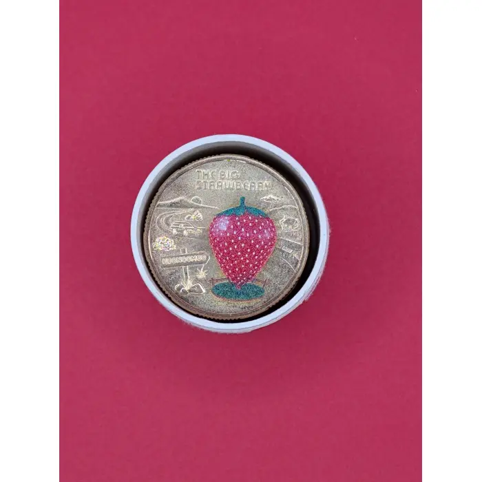 Big Strawberry Red Coloured Aussie Big Things 2 Australia $1 One Dollar Coin 🍓 