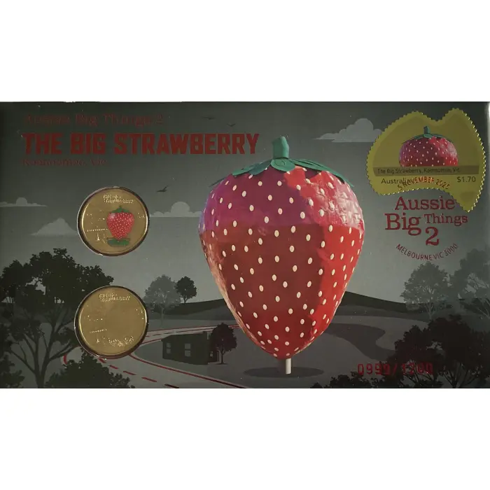 2025 AUSSIE BIG THINGS 2 ‘BIG STRAWBERRY’ LIMITED EDITION - TWO COIN - PNC COVER