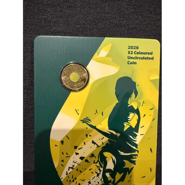 2026 UNC Coloured D1 Matildas $2 Collector Coin Presentation Card RAM