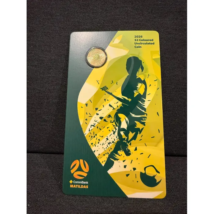 2026 UNC Coloured D1 Matildas $2 Collector Coin Presentation Card RAM