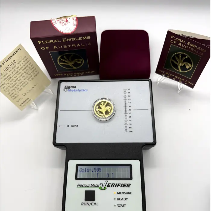 1997 RAM Floral Emblems of Australia 1/3oz gold proof coin- mintage 2.500