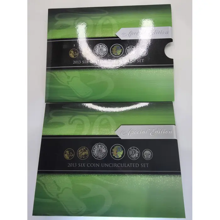 2013 6 Coin Mint Set - Coloured 20c Cent Coin RAM Special Edition