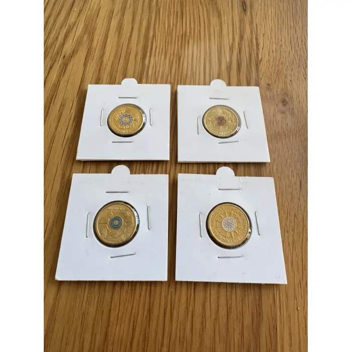 SET OF 4 $2 UNC RAM COINS- Police, Firefighters, Ambulance & Frontline workers 