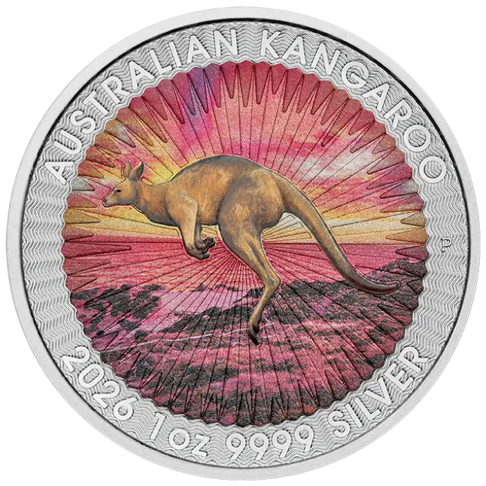 2026 Sundowner Red Kangaroo $1 1oz Silver Coloured Coin in Card