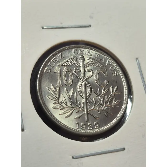 1939 Bolivia 10 Centavos Coin – Crisp High-Grade Collector's Piece