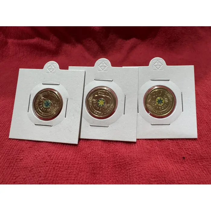 2026 $2 Coloured Commonwealth Games Team Coins – Full Set of 3 Coins 
