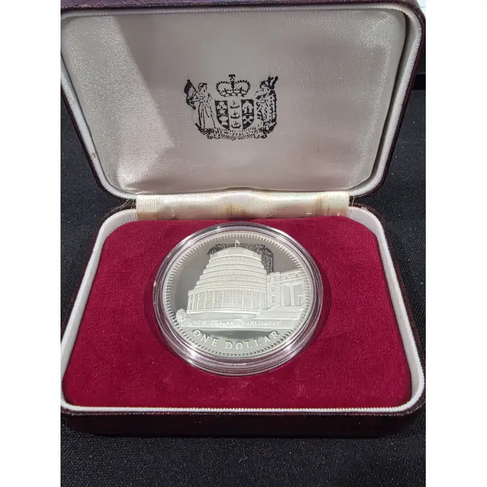 1978 NZ silver $1 proof. 25th anniversary of coronation QEII