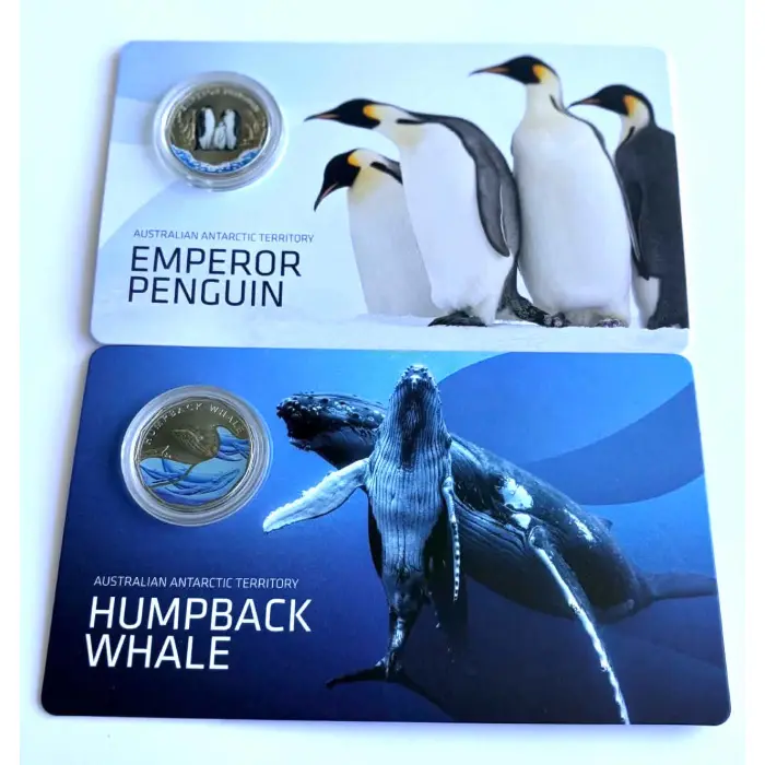2023 50c -Emperor Penguin & Humpback Whale