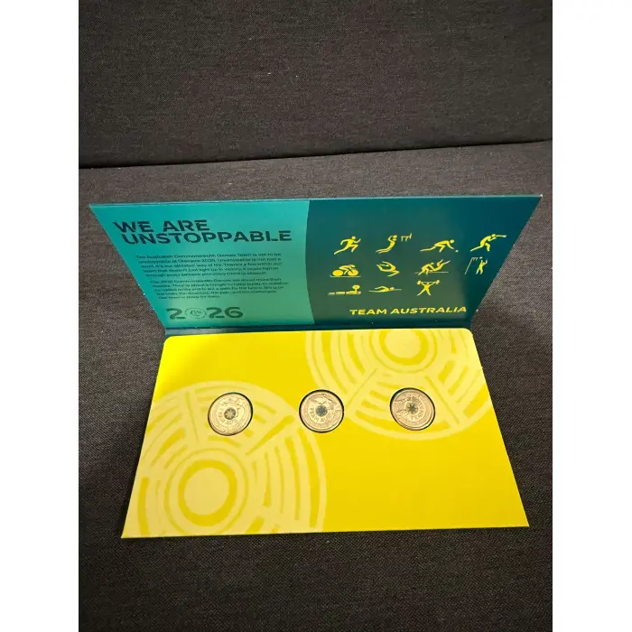 2026 $2 Commonwealth Game Australia Coins IN FOLDER Set of 3