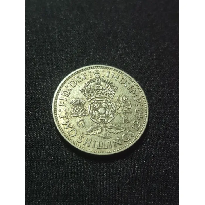 1943 British Silver Two Shillings (Florin) – King George VI