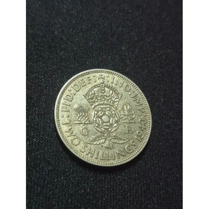 1943 British Silver Two Shillings (Florin) – King George VI