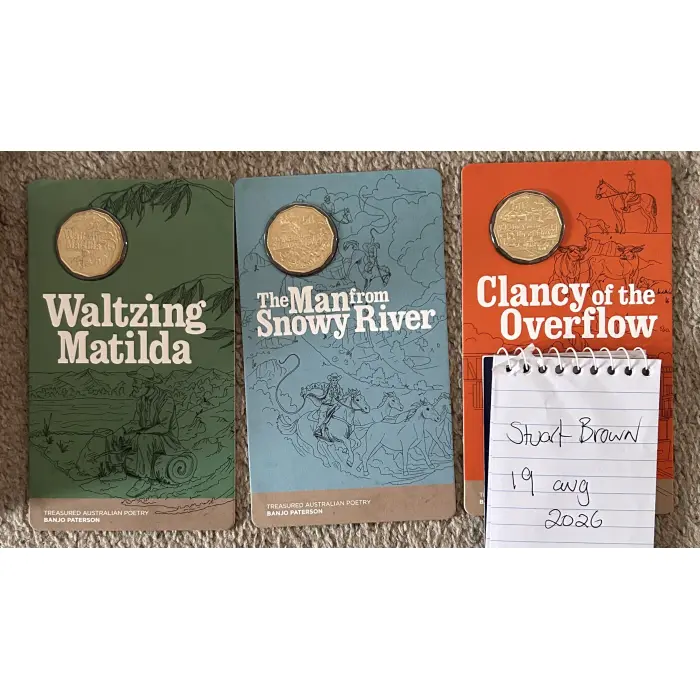 Banjo Paterson 3 coin set