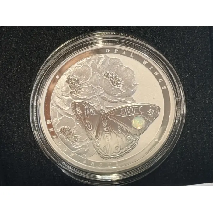 🦋2026 Australian Opal Wings  Meadow Argus 1oz Silver Proof Coin Opal Insert