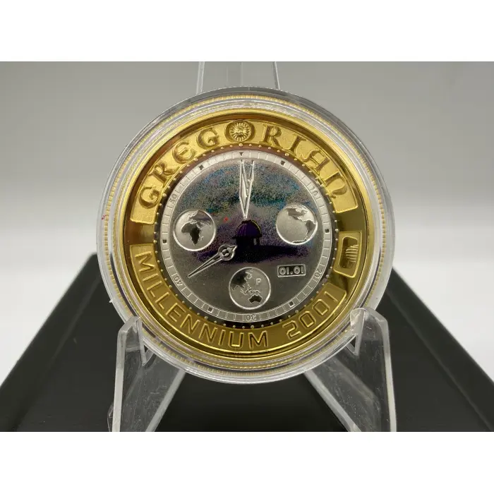 2001 Perth Mint Gregorian Millennium $20 Bi-Metal Gold & Silver Proof Coin
