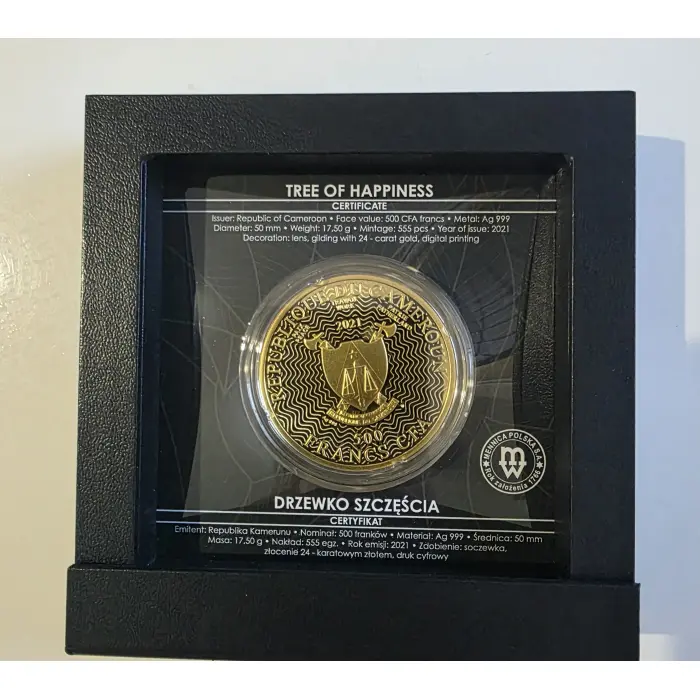 1/2oz Tree Of Happiness .999 Silver Proof Coins- Mint Of Poland