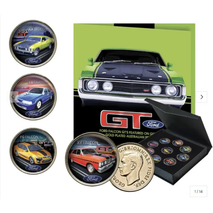 Ford GT Gold-Plated Enamel Penny Collection coin