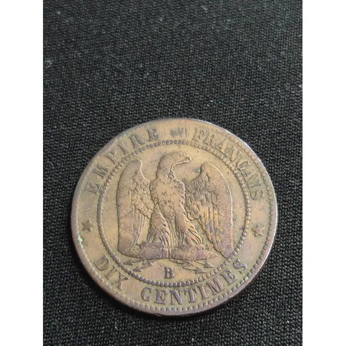 TONER 1853-B France 10 Centimes - Napoleon III (Bronze)