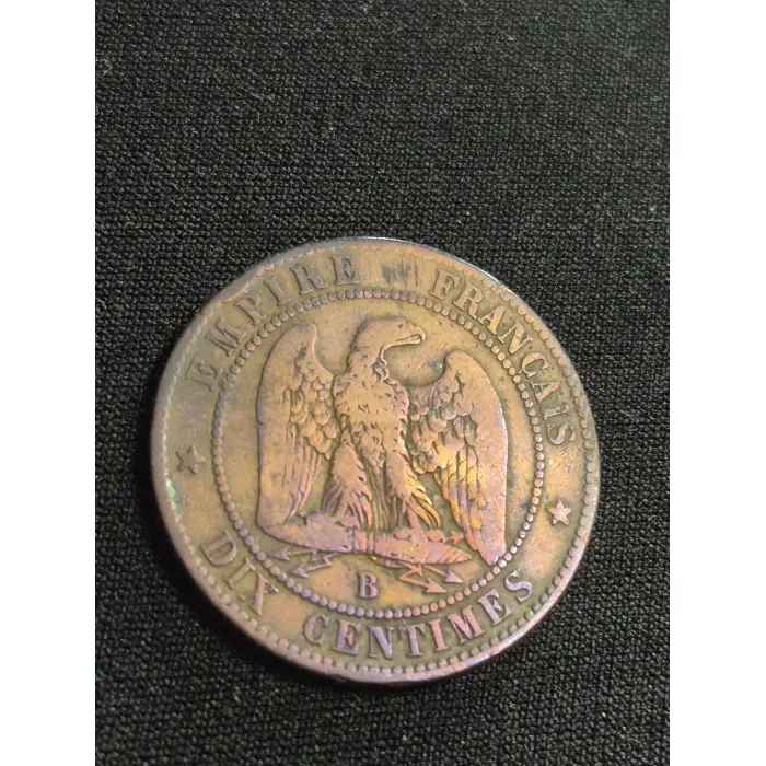 TONER 1853-B France 10 Centimes - Napoleon III (Bronze)