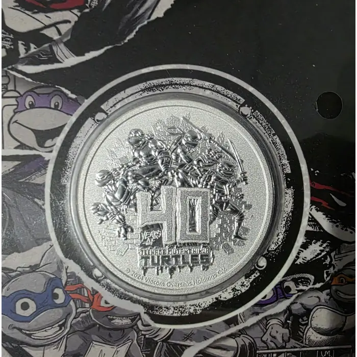 TEENAGE MUTANT NINJA TURTLES 1oz Carded Silver 