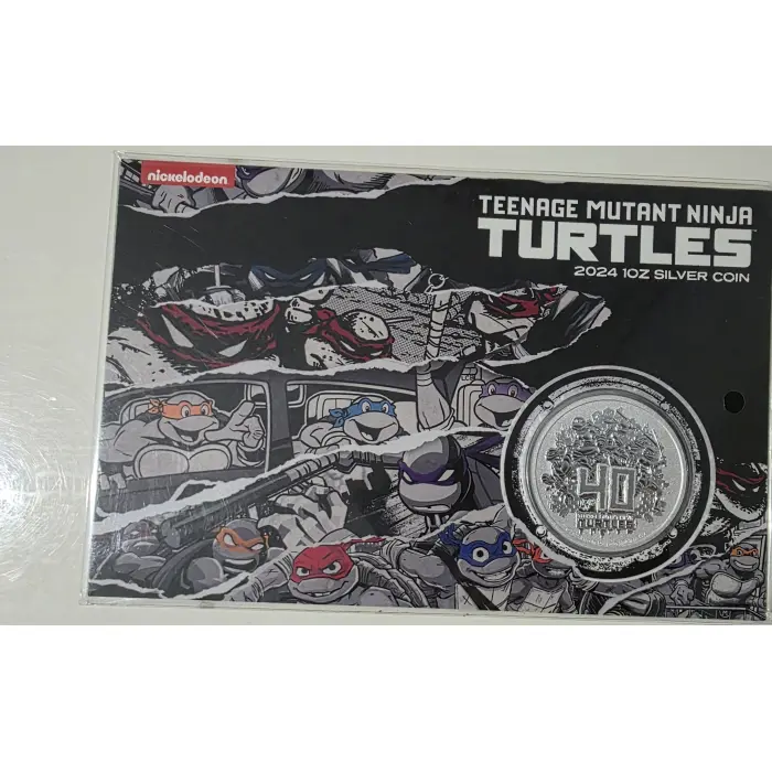 TEENAGE MUTANT NINJA TURTLES 1oz Carded Silver 