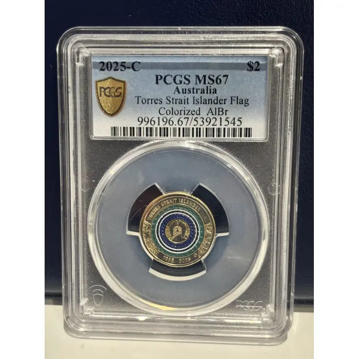 2025 C-Mint $2 Torres Strait Islander Flag PCGS MS67