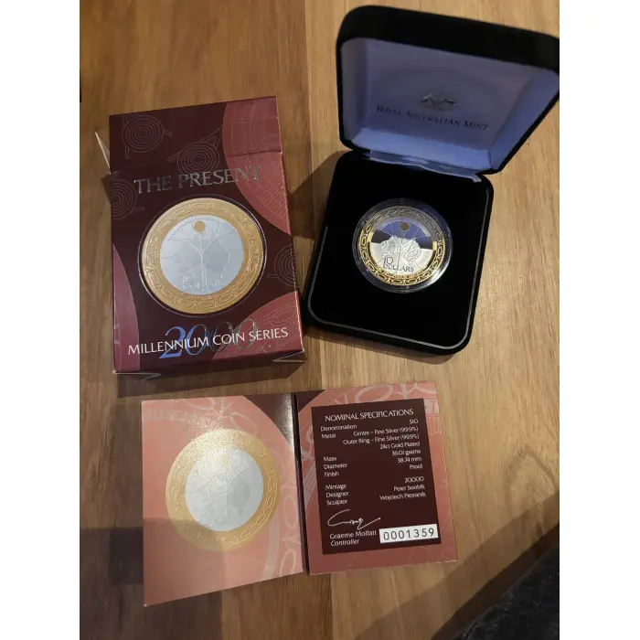 2000 Millennium Coin Series  - 10 Dollar Proof Coin in 1 oz Silver