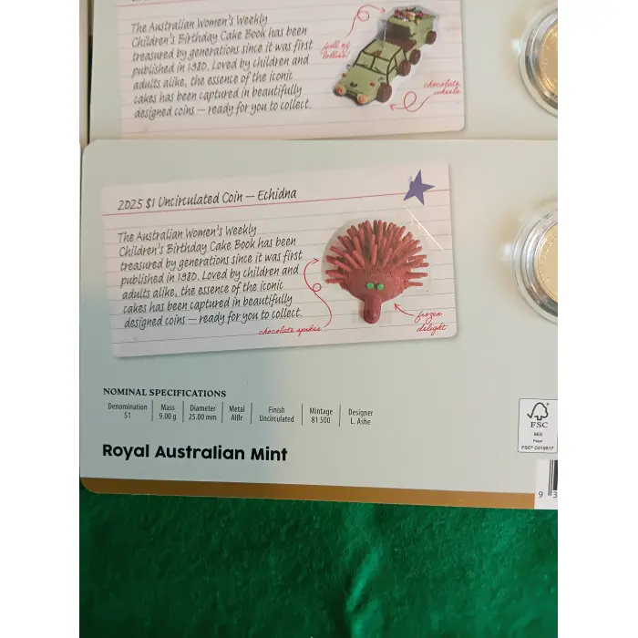 2025 Women's Weekly $1 coins ,set of 10.