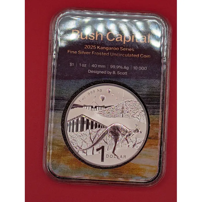 2025 Bush Capital 1oz Silver Kangaroo – Frosted Uncirculated