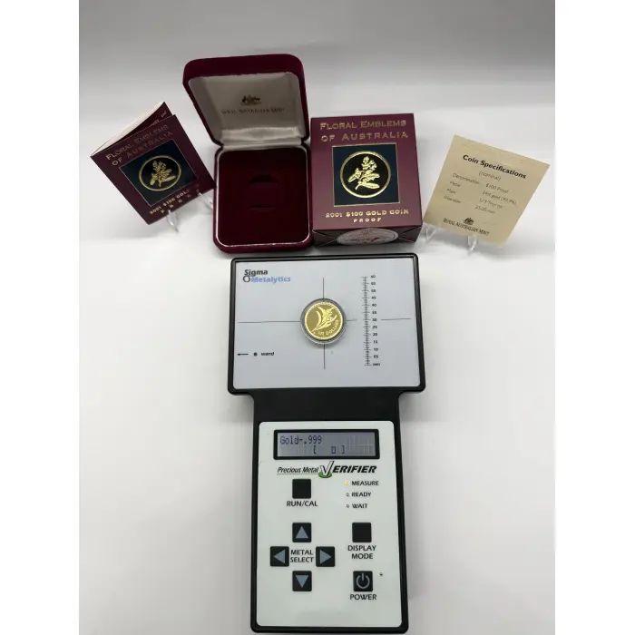 2001 Floral Emblems of Australia 1/3oz gold coin: 2,500 mintage