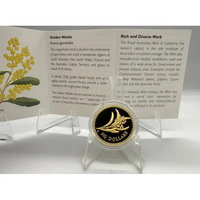 2001 Floral Emblems of Australia 1/3oz gold coin: 2,500 mintage