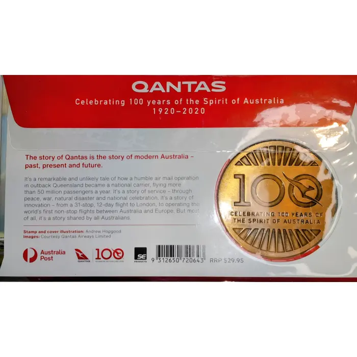 Australia Post 2020 "QANTAS 100 Years" Ltd FDC PNC #0606/1300