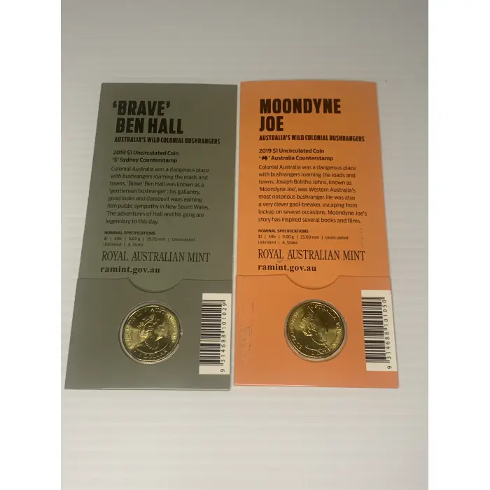 2019 $1 The Bold, The Bad and The Ugly Mintmark Carded Coins  