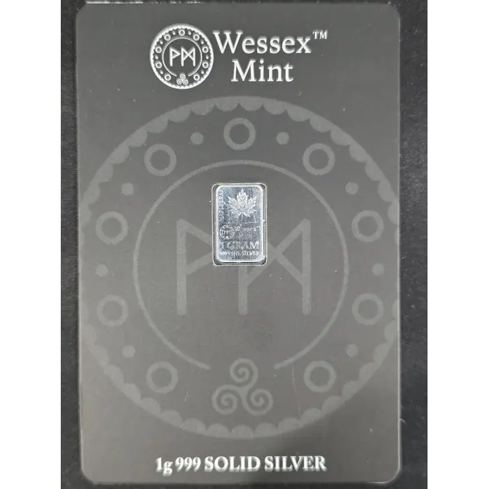 1g 999 silver - milk spotting and fingerprint present