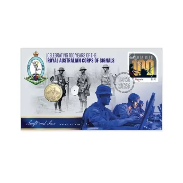 2025 $1 Centenary of Royal Australian Corp of Signals PNC Limited to 6,500