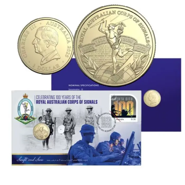 2025 $1 Centenary of Royal Australian Corp of Signals PNC Limited to 6,500