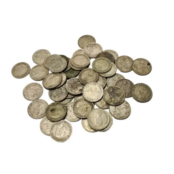 10x 1946-1963 Six 6 Pence 50% Silver Australian Silver Coin Circulated