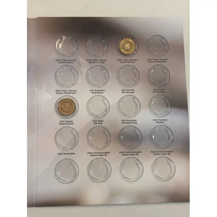 Australian $2 Coin Folder with 7 coins included
