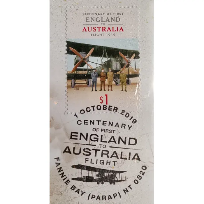 2019 "Centenary of the First England to Australia Flight" Ltd FDC PMC #0733/1919