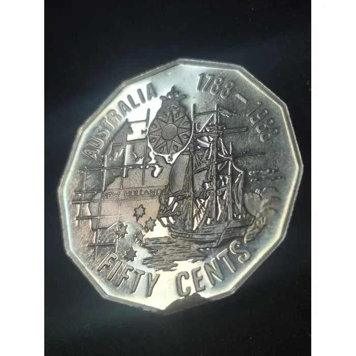 1988 Australian Bicentenary 50 Cent Commemorative Proof Coin