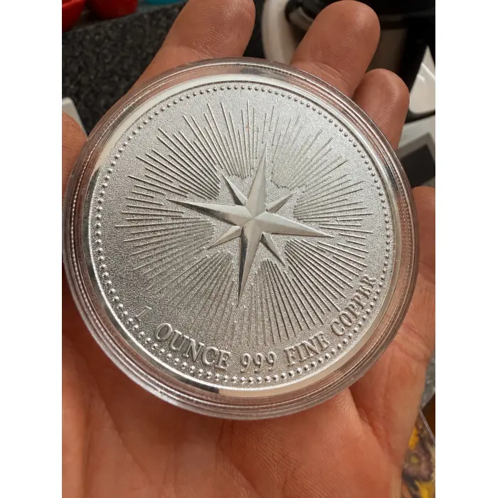 1 OZ FINE COPPER MACAW SILVER PLATED BULLION HIGH RELIEF