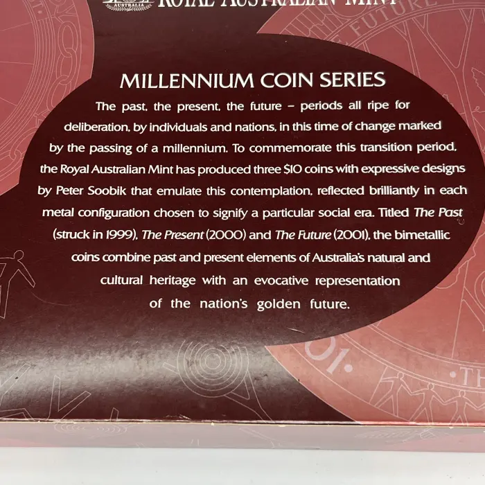 1999–2001 Millennium Coin Series – The Past, The Present & The Future $10 Proof 