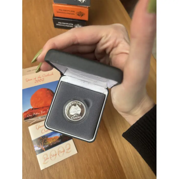 2002 Year of the Outback $1 Silver Proof Coin 