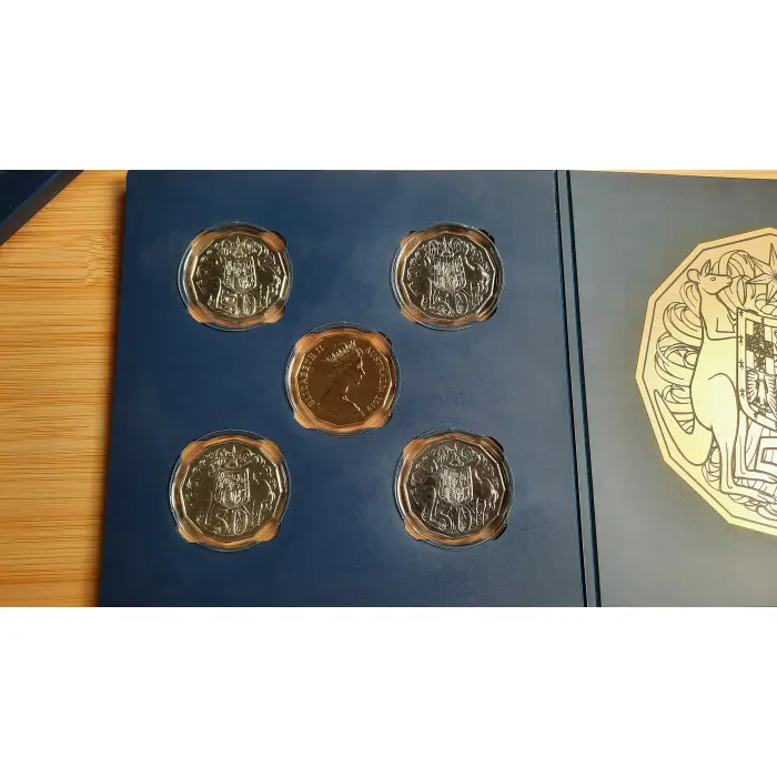 2019 50th Anniversary of the Dodecagon 50c Coin Uncirculated Five Coin Set