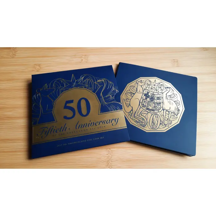 2019 50th Anniversary of the Dodecagon 50c Coin Uncirculated Five Coin Set