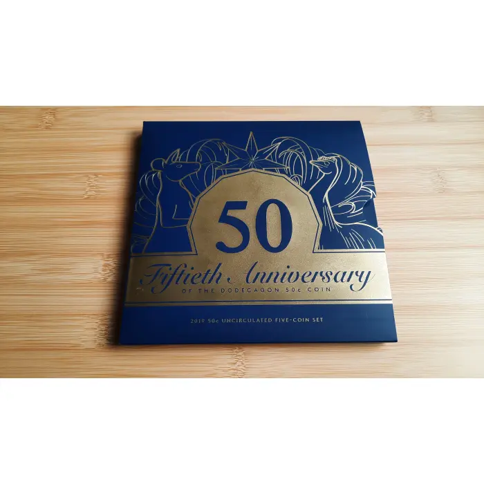 2019 50th Anniversary of the Dodecagon 50c Coin Uncirculated Five Coin Set