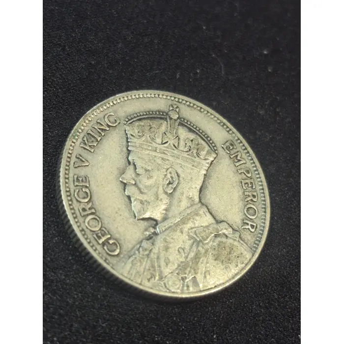1934 New Zealand Silver One Florin Coin (King George V)
