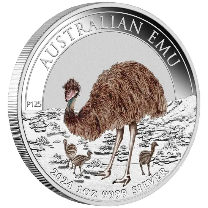2024 Australian Emu 1oz Silver Coloured coin royal australian mint Ballot coin limited 1 of 2500